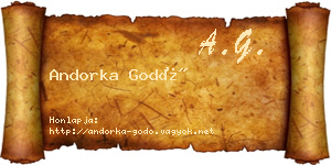 Andorka Godó névjegykártya